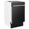 Autograph Edition 18 In. Compact 3rd Rack Top Control Dishwasher In Black Stainless Steel With Polished Gold Accent Handle, 51dba