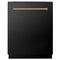 Autograph Edition 24 In. Tallac Series 3rd Rack Top Control Built-in Tall Tub Dishwasher In Black Stainless Steel With Champagne Bronze Handle, 51dba