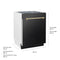 Autograph Edition 24 In. Tallac Series 3rd Rack Top Control Built-in Tall Tub Dishwasher In Black Stainless Steel With Champagne Bronze Handle, 51dba