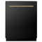 Autograph Edition 24 In. Tallac Series 3rd Rack Top Control Built-in Tall Tub Dishwasher In Black Stainless Steel With Champagne Bronze Handle, 51dba