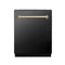 Autograph Edition 24 In. Tallac Series 3rd Rack Top Control Built-in Tall Tub Dishwasher In Black Stainless Steel With Champagne Bronze Handle, 51dba