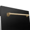 Autograph Edition 24 In. Tallac Series 3rd Rack Top Control Built-in Tall Tub Dishwasher In Black Stainless Steel With Champagne Bronze Handle, 51dba