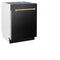 Autograph Edition 24 In. Tallac Series 3rd Rack Top Control Built-in Tall Tub Dishwasher In Black Stainless Steel With Champagne Bronze Handle, 51dba