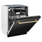 Autograph Edition 24 In. Tallac Series 3rd Rack Top Control Built-in Tall Tub Dishwasher In Black Stainless Steel With Champagne Bronze Handle, 51dba