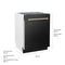 Autograph Edition 24 In. 3rd Rack Top Control Tall Tub Dishwasher In Black Stainless Steel With Polished Gold Accent Handle, 51dba