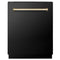Autograph Edition 24 In. 3rd Rack Top Control Tall Tub Dishwasher In Black Stainless Steel With Polished Gold Accent Handle, 51dba