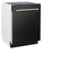 Autograph Edition 24 In. 3rd Rack Top Control Tall Tub Dishwasher In Black Stainless Steel With Polished Gold Accent Handle, 51dba