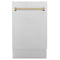 Autograph Edition 18 In. Tallac Series 3rd Rack Top Control Built-in Dishwasher With Satin Stainless Steel Panel And Champagne Bronze Handle, 51dba