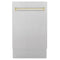 Autograph Edition 18 In. Tallac Series 3rd Rack Top Control Built-in Dishwasher With Satin Stainless Steel Panel And Polished Gold Handle, 51dba