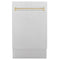 Autograph Edition 18 In. Tallac Series 3rd Rack Top Control Built-in Dishwasher With Satin Stainless Steel Panel And Polished Gold Handle, 51dba