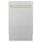 Autograph Edition 18 In. Tallac Series 3rd Rack Top Control Built-in Dishwasher With Satin Stainless Steel Panel And Polished Gold Handle, 51dba