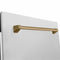 Autograph Edition 24 In. Tallac Series 3rd Rack Top Control Built-in Tall Tub Dishwasher With Satin Stainless Steel Panel And Champagne Bronze Handle, 51dba