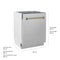 Autograph Edition 24 In. Tallac Series 3rd Rack Top Control Built-in Tall Tub Dishwasher With Satin Stainless Steel Panel And Champagne Bronze Handle, 51dba