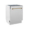 Autograph Edition 24 In. Tallac Series 3rd Rack Top Control Built-in Tall Tub Dishwasher With Satin Stainless Steel Panel And Champagne Bronze Handle, 51dba