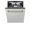 Autograph Edition 24 In. Tallac Series 3rd Rack Top Control Built-in Tall Tub Dishwasher With Satin Stainless Steel Panel And Champagne Bronze Handle, 51dba