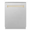 Autograph Edition 24 In. Tallac Series 3rd Rack Top Control Built-in Tall Tub Dishwasher With Satin Stainless Steel Panel And Polished Gold Handle, 51dba