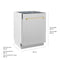 Autograph Edition 24 In. Tallac Series 3rd Rack Top Control Built-in Tall Tub Dishwasher With Satin Stainless Steel Panel And Polished Gold Handle, 51dba