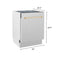 Autograph Edition 24 In. Tallac Series 3rd Rack Top Control Built-in Tall Tub Dishwasher With Satin Stainless Steel Panel And Polished Gold Handle, 51dba