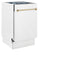Autograph Edition 18 In. Compact 3rd Rack Top Control Dishwasher In White Matte With Champagne Bronze Accent Handle, 51dba