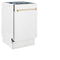 Autograph Edition 18 In. Compact 3rd Rack Top Control Dishwasher In White Matte With Polished Gold Accent Handle, 51dba