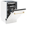 Autograph Edition 18 In. Compact 3rd Rack Top Control Dishwasher In White Matte With Polished Gold Accent Handle, 51dba