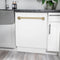 Autograph Edition 24 In. 3rd Rack Top Control Tall Tub Dishwasher In White Matte With Champagne Bronze Accent Handle, 51dba