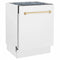 Autograph Edition 24 In. 3rd Rack Top Control Tall Tub Dishwasher In White Matte With Polished Gold Accent Handle, 51dba
