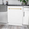 Autograph Edition 24 In. 3rd Rack Top Control Tall Tub Dishwasher In White Matte With Polished Gold Accent Handle, 51dba