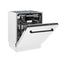 Autograph Edition 24 In. 3rd Rack Top Control Tall Tub Dishwasher In White Matte With Matte Black Accent Handle, 51dba