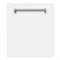 24 In. Top Control Dishwasher With Matte White Panel And Traditional Style Handle, 52dba
