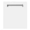 24 In. Top Control Dishwasher With Matte White Panel And Traditional Style Handle, 52dba