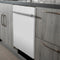 24 In. Top Control Dishwasher With White Matte Panel And Modern Style Handle, 52dba