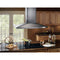 35-7/16-Inch x 27-9/16-Inch Convertible Island Chimney Range Hood, 550 Max Blower CFM