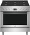 36" Dual-Fuel Freestanding Range