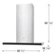 36" Wall-Mount T Shape Hood