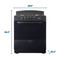 Element 4.0 Cu. Ft. 30” 4-Burner Gas Range - Black (EEGR3A4MCCB)