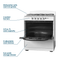 Element 4.0 Cu. Ft. 30” 4-Burner Gas Range - White (EEGR3A4MCCW)