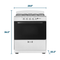 Element 4.0 Cu. Ft. 30” 4-Burner Gas Range - White (EEGR3A4MCCW)