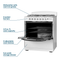 Element 4.0 Cu. Ft. 30” 6-Burner Gas Range - White (EEGR3A6MCCW)