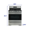 Element 5.2 Cu. Ft. 30” Gas Range - Stainless Steel (EGR34MCCS)