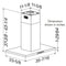 Elite 36-Inch T-Style Island Range Hood, 640 Max Blower CFM, , w/ Code Ready Technology