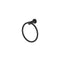 Autograph Edition Emerald Bay Towel Ring In Matte Black