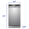 Element 18" Front Control Built-In Dishwasher - Stainless Steel (ENB6631PEBS)