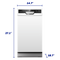 Element 18" Front Control Built-In Dishwasher - White (ENB6631PEBW)