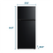 Element 16.0 cu. ft. Top Freezer Refrigerator - Black, ENERGY STAR