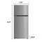 Element 16.0 cu. ft. Top Freezer Refrigerator - Stainless Steel, ENERGY STAR