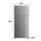 Element 18.0 cu. ft. Top Freezer Refrigerator - Stainless Steel