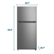 Element 18.1 cu. ft. Top Freezer Refrigerator - Stainless Steel, ENERGY STAR