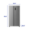 Element 18.8 cu. ft. Side-by-Side Refrigerator - Stainless Steel