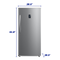 Element 13.8 cu. ft. Upright Convertible Freezer / Refrigerator - Stainless Steel, ENERGY STAR (EUF14CECS)